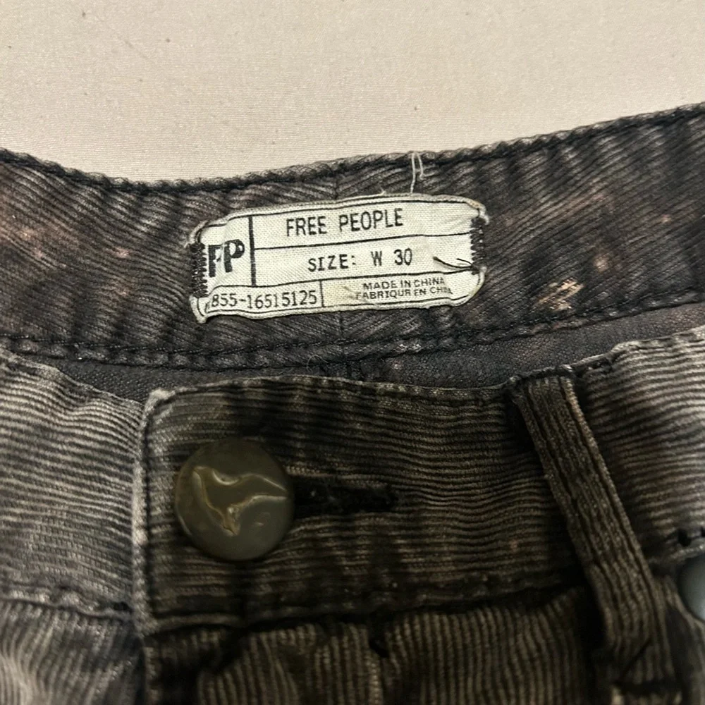 Free People Washed Black Jean Shorts